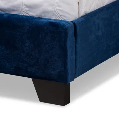 Baxton Studio Candace Queen Bed In Blue