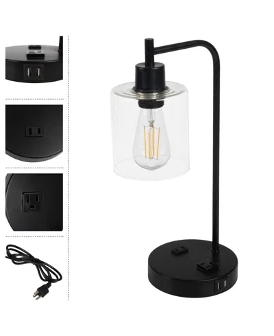Lavish Home 16.14" Touch Control Small Table Lamp In Multi