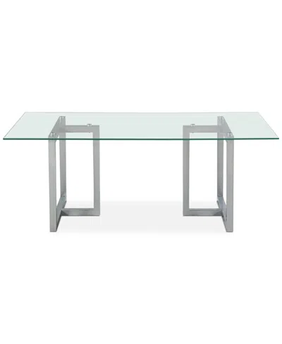 Macy's Emila Rectangular Glass Dining Table, Created For  In Transparent