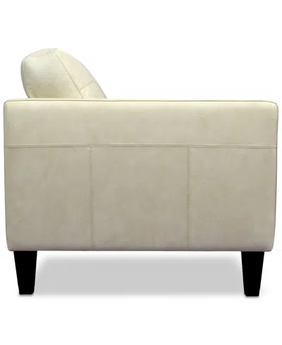 Macy's Pezley Leather Sofa, Created For  In White