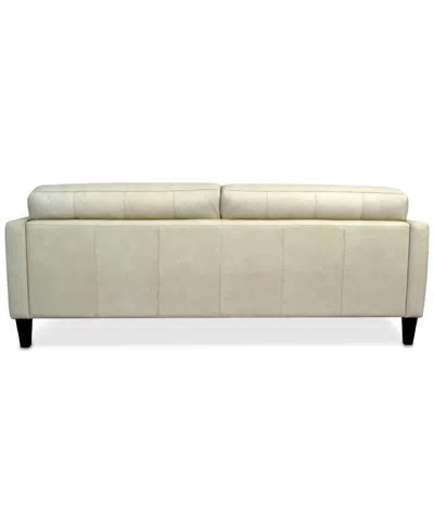 Macy's Pezley Leather Sofa, Created For  In White