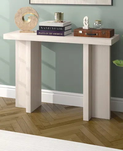 Hudson & Canal 42" Dimitra Wide Rectangular Console Table In Alder White