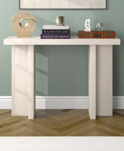 Hudson & Canal 42" Dimitra Wide Rectangular Console Table In Alder White