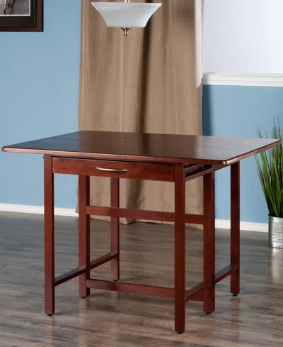 Winsome Taylor Drop Leaf Table In Brown