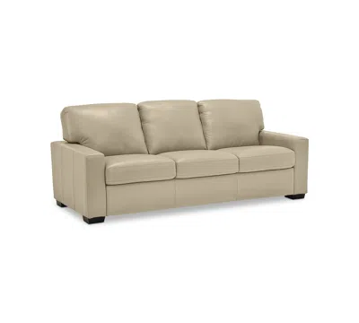 Macy's Ennia 82" Leather Queen Sleeper Sofa, Created For  In Multi