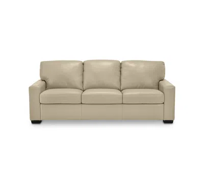Macy's Ennia 82" Leather Queen Sleeper Sofa, Created For  In Multi