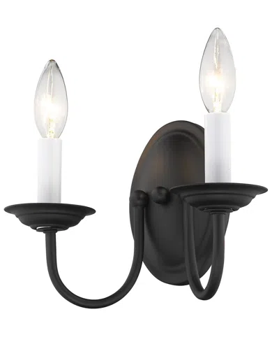 Livex Home Basics Wall Sconce In Black