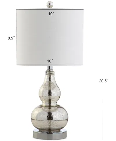 Jonathan Y Anya 20.5in Mini Glass Led Table Lamp In Silver