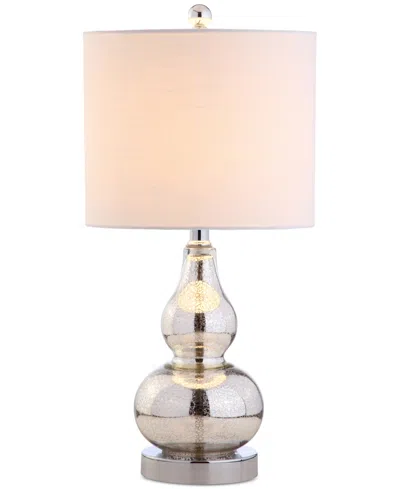 Jonathan Y Anya 20.5in Mini Glass Led Table Lamp In Silver