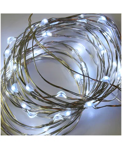 Macy's Lumabase Set Of 2, 100 Mini String Lights With Timer In Silver