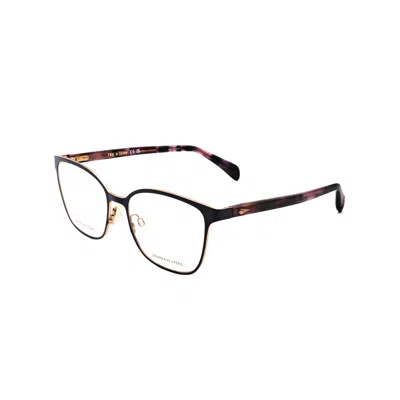 Rag & Bone Rag And Bone Ladies Blue Rectangular Eyeglass Frames Rnb3058/g-2 In Black