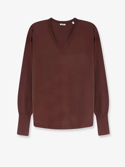 Aspesi V-neck Long-sleeve Knit Top In Multi