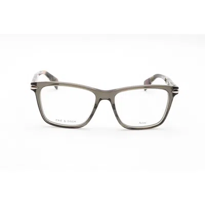 Rag & Bone Rag And Bone Ladies Green Rectangular Eyeglass Frames Rnb3015 In Gray