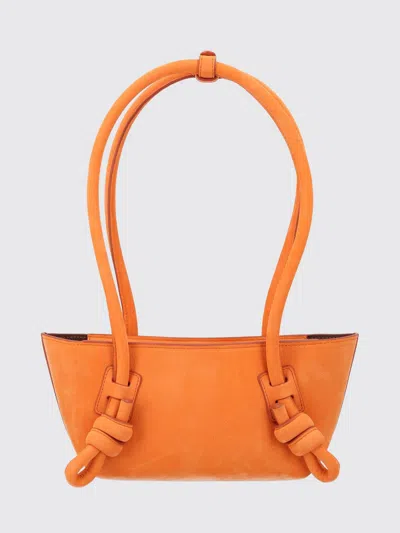 Hereu Mini Fleca Rectangular Shoulder Bag Double Handles In Orange