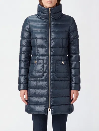 Herno Quilted Polyamide Puffer Down Jacket In Blue