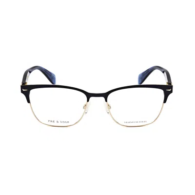 Rag & Bone Rag And Bone Ladies Blue Rectangular Eyeglass Frames Rnb3022-1