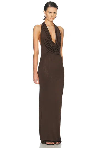 Éterne Gisele Maxi Dress In Brown