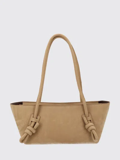 Hereu Shoulder Bag Rectangular Shape Knotted Handles Straps In Brown