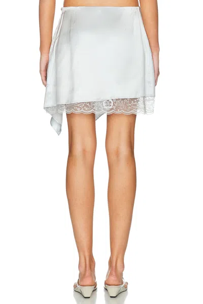 Acne Studios Asymmetrical Wrap Mini Skirt In Blue