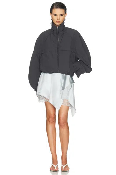 Acne Studios Asymmetrical Wrap Mini Skirt In Blue