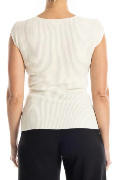 Max Studio Cap Sleeve Wrap Sweater In Ivory