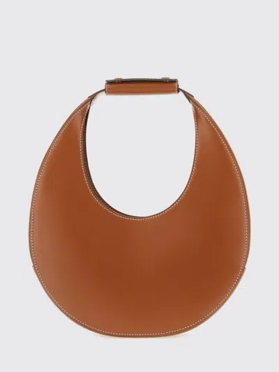 Staud Neutrals Moon Crescent-shaped Leather Shoulder Bag In Brown