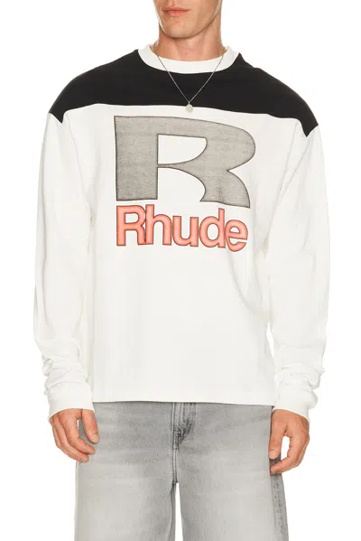 Rhude Racing Panel Long Sleeve Graphic T-shirt In Multi