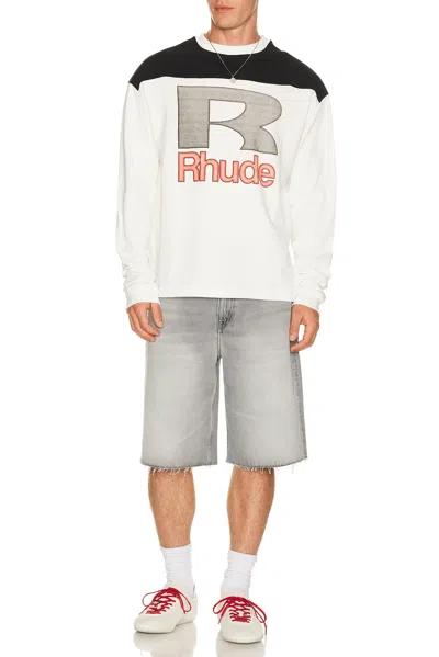 Rhude Racing Panel Long Sleeve Graphic T-shirt In Multi