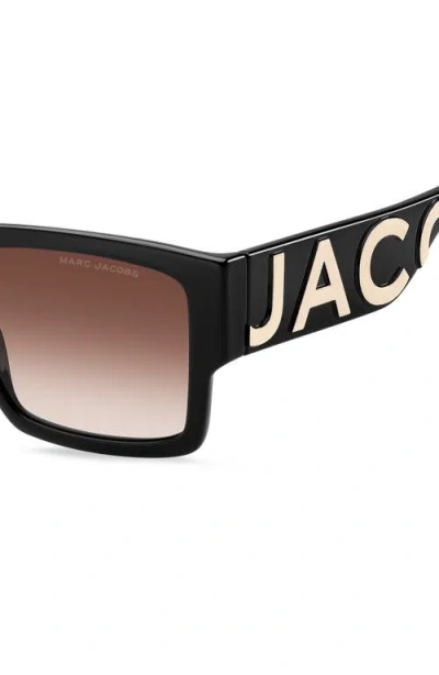 Marc Jacobs Gender Inclusive Marc 739/s 54mm Gradient Rectangular Sunglasses In 080s-ha