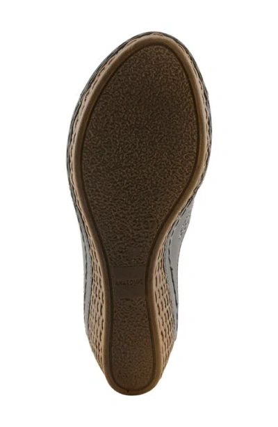 Flexus By Spring Step Wedge Sandal In Black