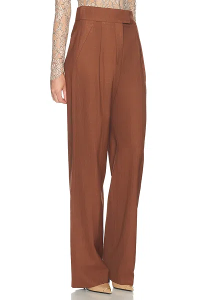 Valentino Functional Suiting Pant In Brown