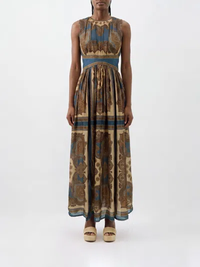 Zimmermann Mahon Waisted Maxi Dress With All-over Paisley Pattern In Multi