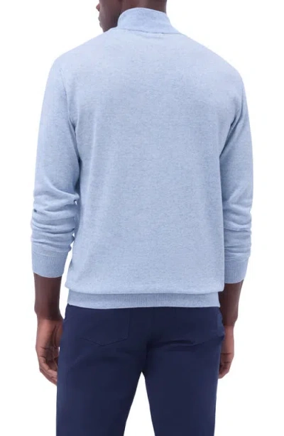 Bugatchi Quarter Zip Cotton & Cashmere Pullover In Multi