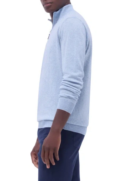 Bugatchi Quarter Zip Cotton & Cashmere Pullover In Multi