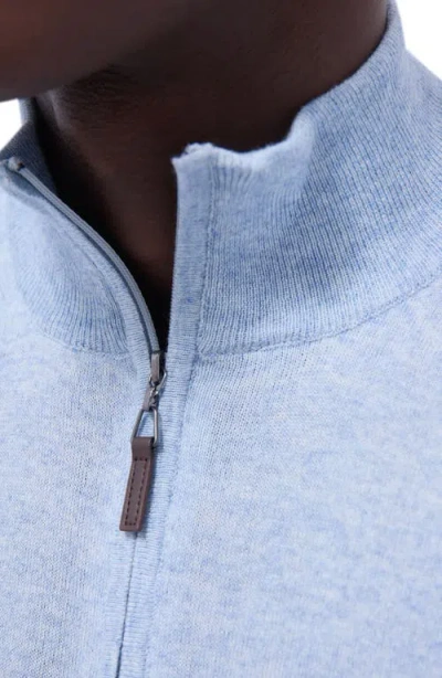 Bugatchi Quarter Zip Cotton & Cashmere Pullover In Multi