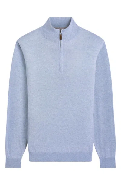 Bugatchi Quarter Zip Cotton & Cashmere Pullover In Multi