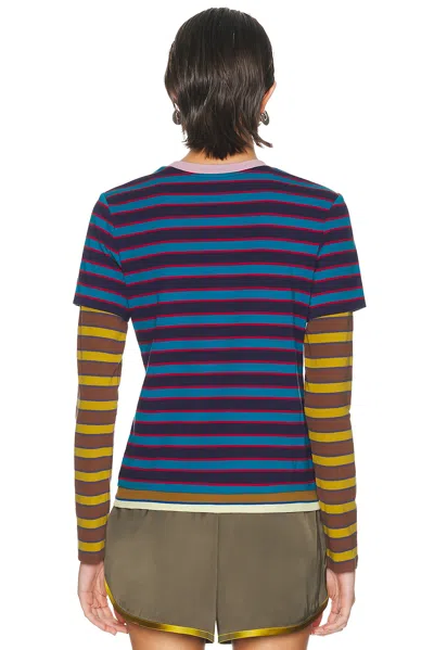 Staud Dillon Tee In Potter Stripe Multi
