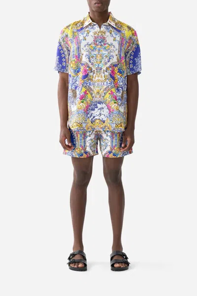 Camilla Short Sleeve Oversized Shirt España Nirvana In Multi