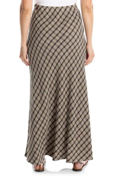Max Studio Plaid Maxi Skirt In Multi