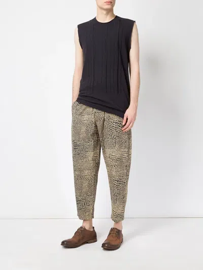 Uma Wang Printed Drawstring Trousers In Multi