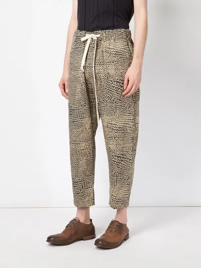 Uma Wang Printed Drawstring Trousers In Multi