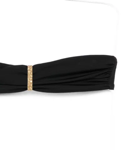 Balmain Bandeau Bikini In Black