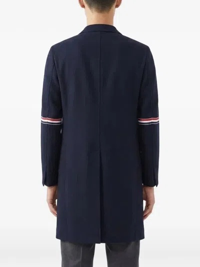 Thom Browne Single-button Coat In Blue