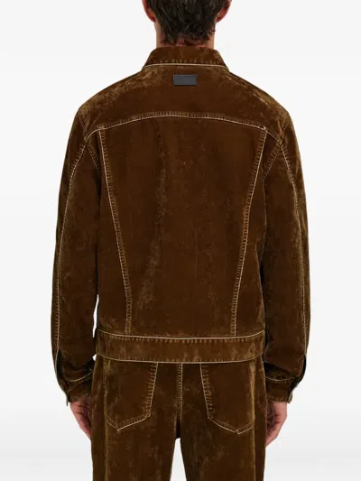 Ferragamo Utility Blouson In Brown