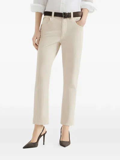 Brunello Cucinelli Five-pocket Straight Jeans In Multi
