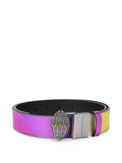 Kurt Geiger Reversible Eagle Belt In Multi