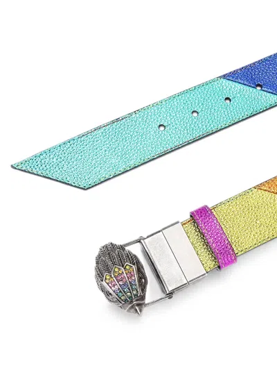Kurt Geiger Reversible Eagle Belt In Multi