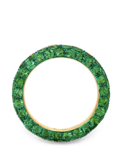 Graziela Tsavorite Three-sided Ring In Green