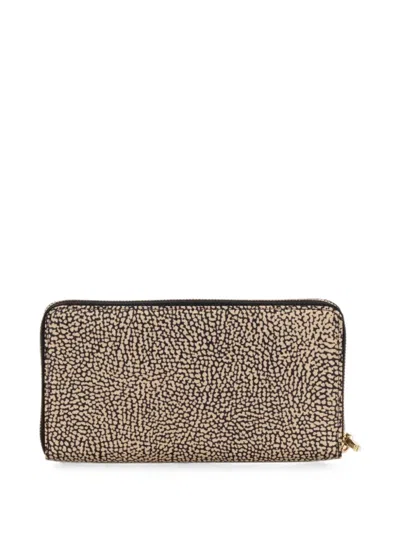 Borbonese Zip-around Wallet In Neutral