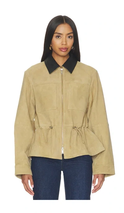Aligne Mavis Suede Jacket In Camel